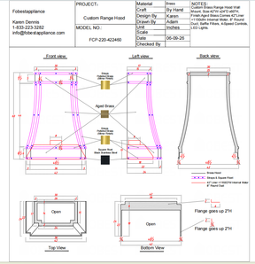 Fobest Custom Range Hood-FSS-616&FCP-220 Metal Range Hood Custom Link for Tom