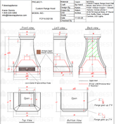 Fobest Custom Metal Range Hood FCP-6-50% Deposit Custom Link for Mike Tetrault