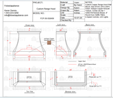 Fobest Custom Metal Range Hood - Custom Link for Pilar Forero