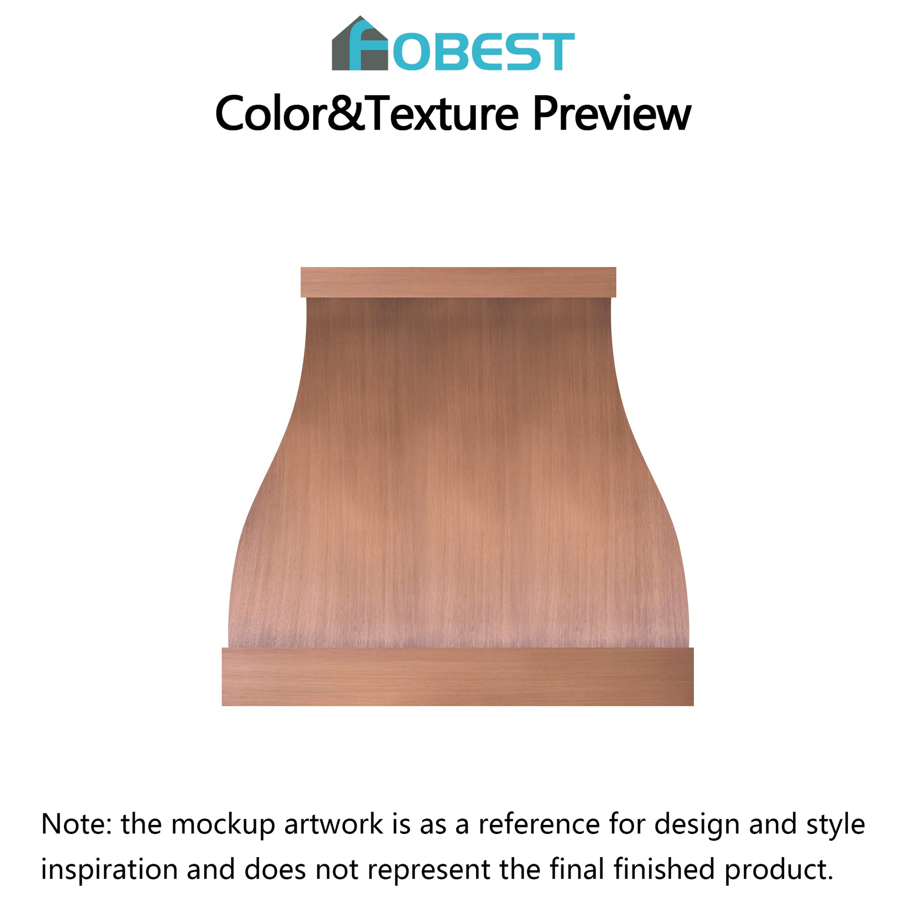 Fobest Custom Range Hood-Fobest Custom Copper Metal Range Hood FSS-194 Custom Link for Ryan