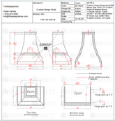 Fobest Custom Metal Range Hood FSS-146 - Custom Link for Mahendra