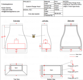 Fobest Custom Range Hood-Custom Link for Amanda