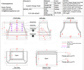 Fobest Custom Range Hood-Custom Link for Lori
