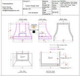 Fobest Custom Range Hood - Custom Link for Emily Bollier