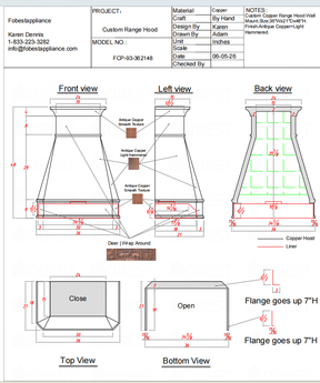 Fobest Custom Range Hood-Custom Link for Damon