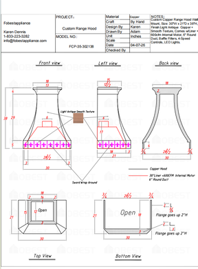 Fobest Custom Range Hood-Custom Link Ray