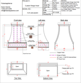 Fobest Custom Range Hood-FCP-245 Copper Metal Range Hood Custom Link for Chris