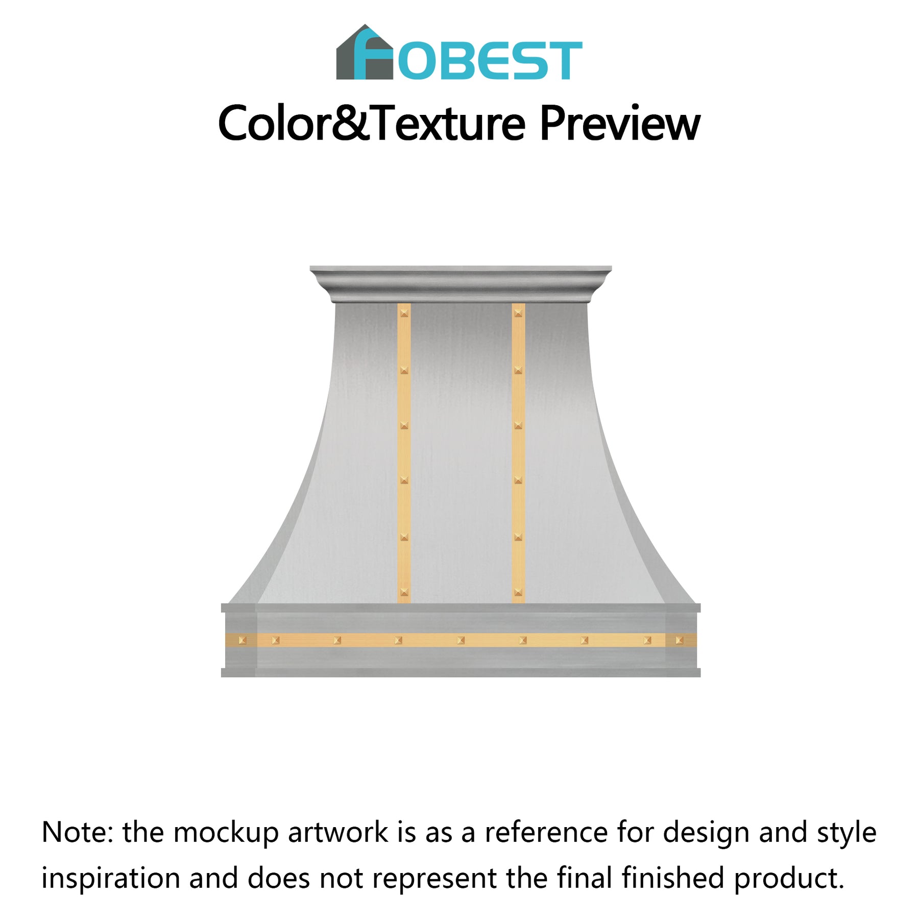 Fobest Custom Range Hood-FSS-6 Stainless Steel Metal Range Hood Custom Link for Erin