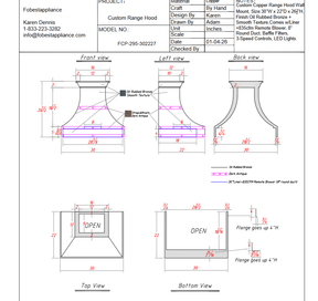 Fobest Custom Range Hood-Custom Link FCP-295 for Pat Henninger