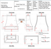 Fobest Custom Range Hood-FCP-200 Copper Metal Range Hood  Custom Link for Mandy