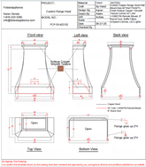 Fobest Custom Range Hood-FCP-35- Copper Metal Range Hood Custom Link for kathy