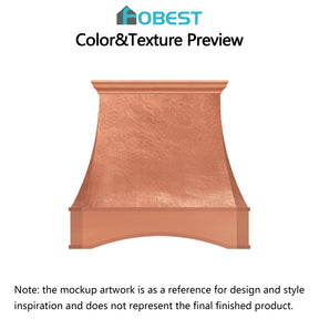 Fobest Custom Range Hood-FCP-43 Copper Metal Range Hood Custom Link for Ryan