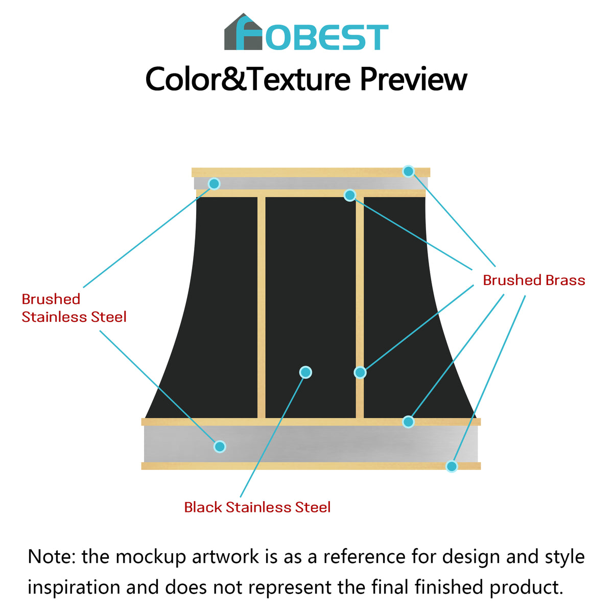 Fobest Custom Range Hood FSS-124 Custom Link for Cristi