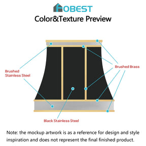 Fobest Custom Range Hood FSS-124 Custom Link for Cristi