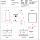 FOBEST Custom Range Hood FCP-420 Custom Link for Molly