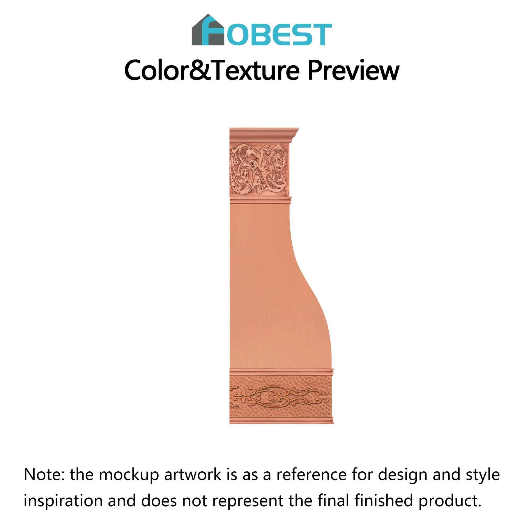 Fobest Custom Range Hood-FCP-29 Copper Metal Range Hood Custom Link for Laurie