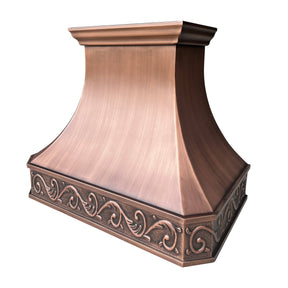 Fobest Classic Curved Antique Copper Range Hood FCP-69
