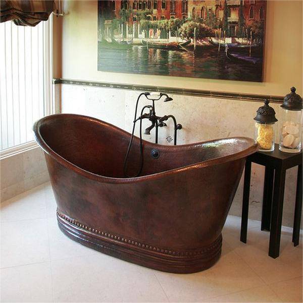 Fobest Handmade Double-Slipper Custom Vintage Copper Bathtub FBT-7