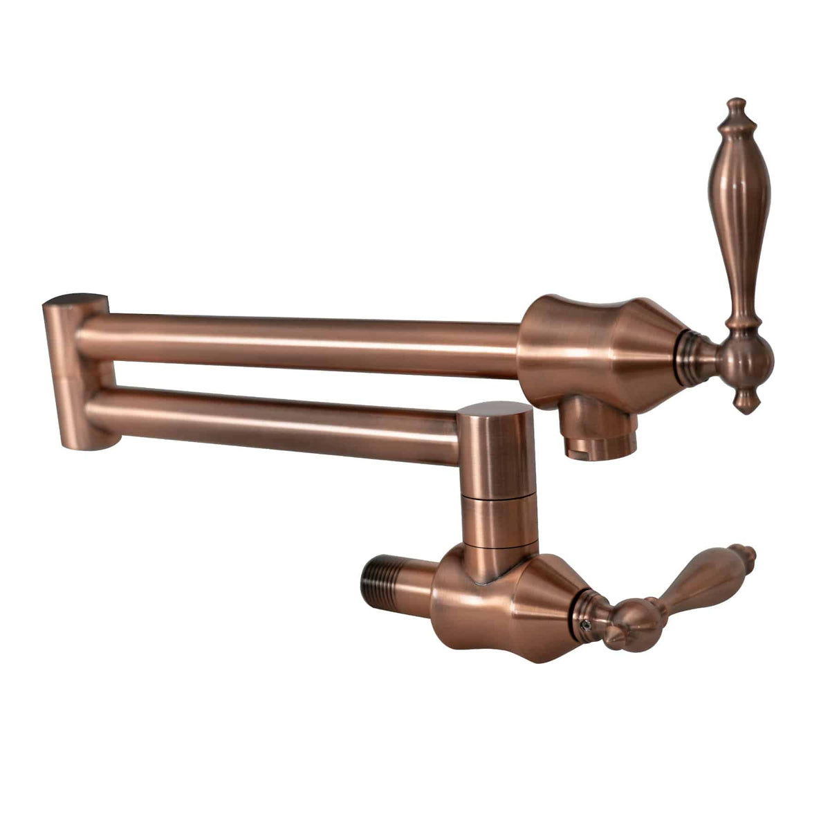 Fobest Wall Mount Two Handles Brushed Copper Pot Filler Faucet