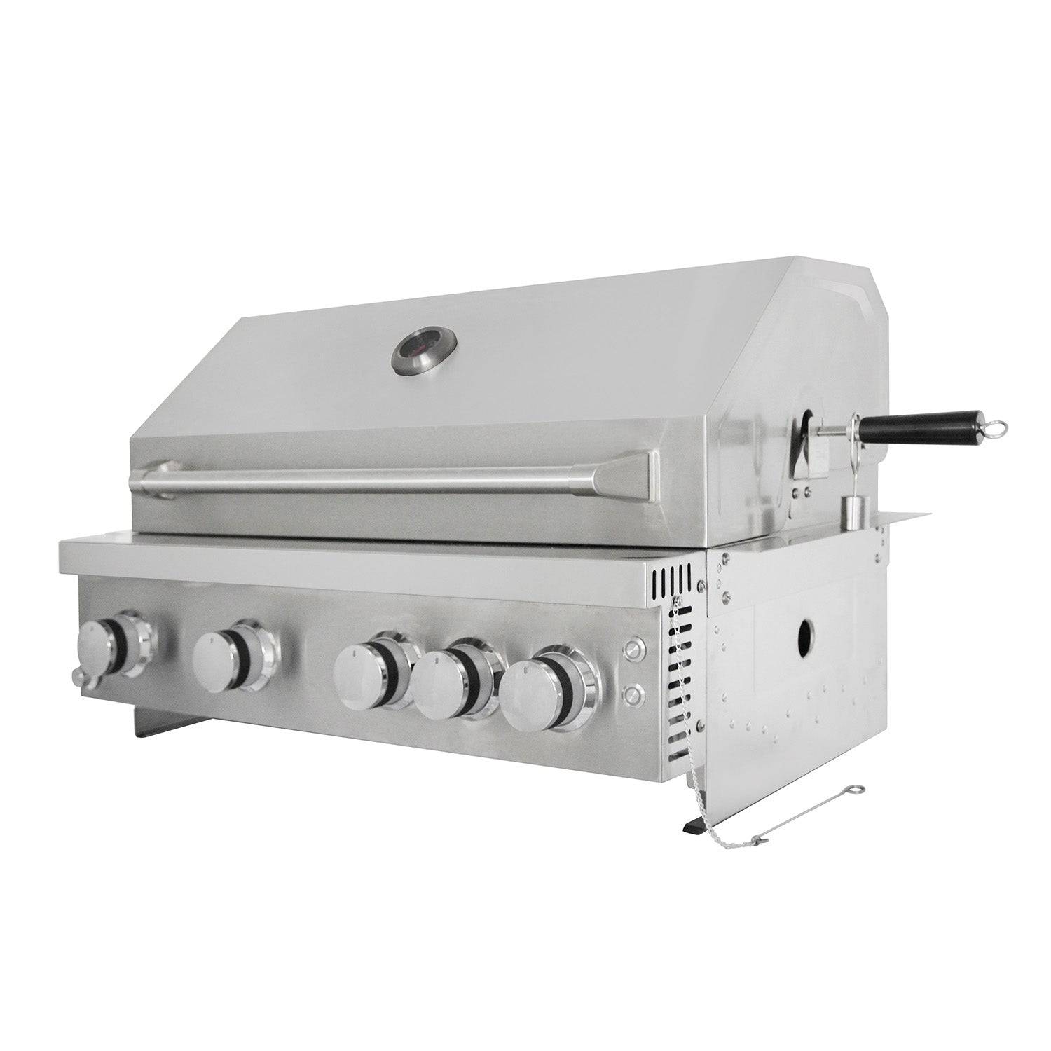 Fobest 32 Inch 4 Burners Stainless Steel Outdoor Gas BBQ Grill with Rotisserie