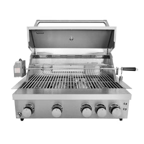Fobest 32 Inch 4 Burners Stainless Steel Outdoor Gas BBQ Grill with Rotisserie