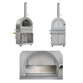 Fobest Kitchen 6 Piece Modular Stainless Steel Outdoor Kitchen Suite with Under Counter Refrigerator Drawer