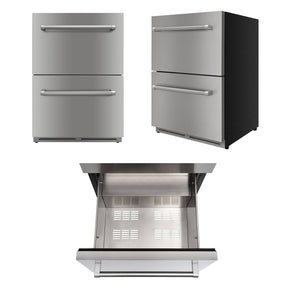 Fobest Kitchen 6 Piece Modular Stainless Steel Outdoor Kitchen Suite with Under Counter Refrigerator Drawer