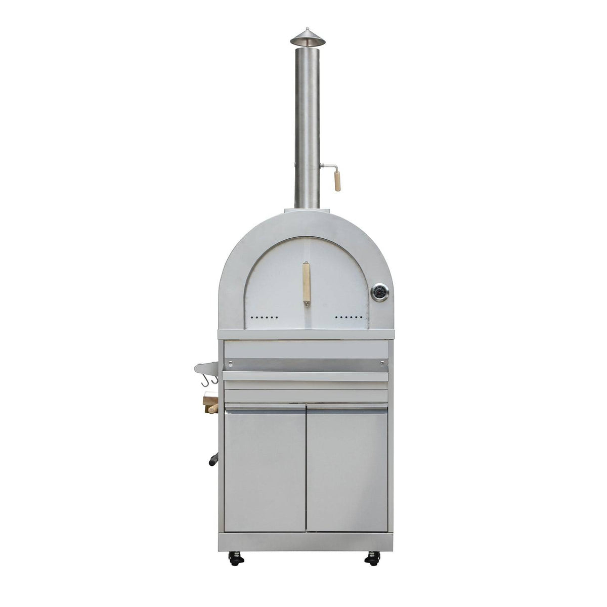 Fobest Stainless Steel Outdoor Wood Burning Pizza Oven with Cabinet