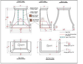 Fobest Copper Range Hood-Custom Link For Karen-FCP-40 - -Fobest Appliance