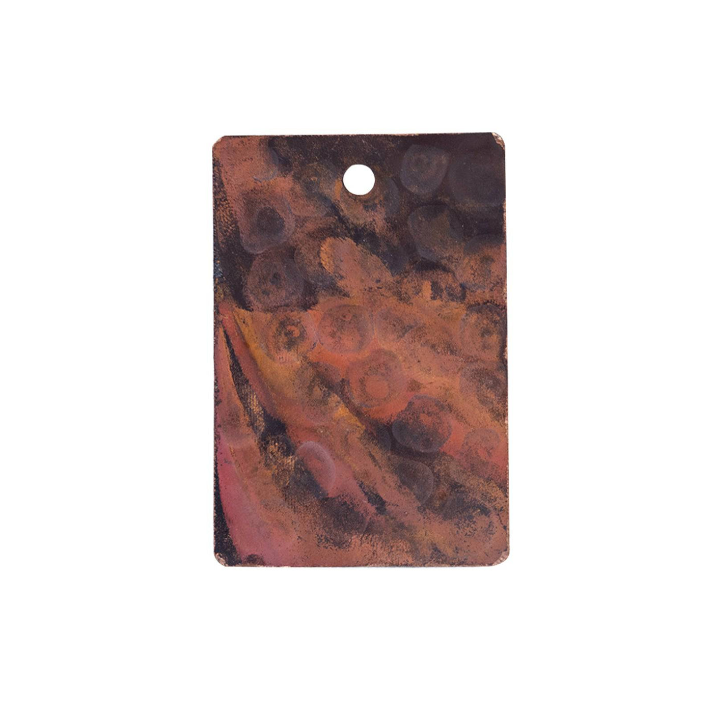 Fobest Copper Samples-Fired Copper Beehive Hammered Texture