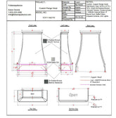 Fobest Custom Link for FCP-1 (54"W x 21"D x 70"H) - Copper Range Hood-Fobest Appliance
