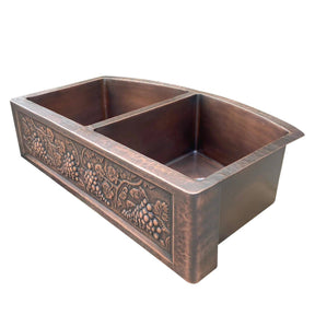 Fobest Handmade Double Bowl Kitchen Copper Sink FCK-5 - Copper Sink-Fobest Appliance