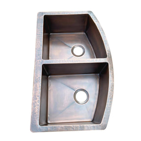 Fobest Handmade Double Bowl Kitchen Copper Sink FCK-5 - Copper Sink-Fobest Appliance
