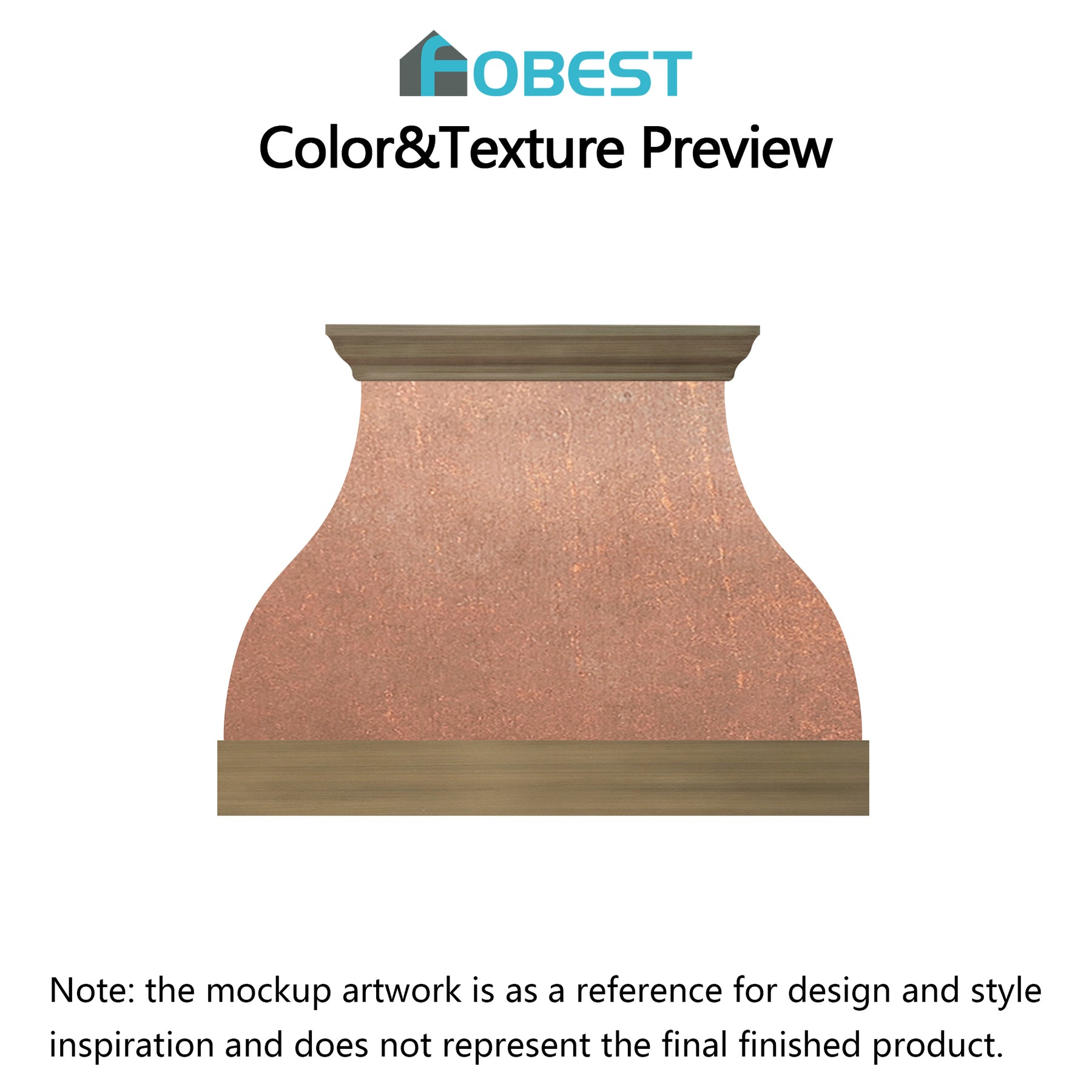 Fobest Custom Range Hood-FCP-335 Copper Range Hood  Metal Range Hood Custom Link