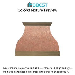 Fobest Custom Range Hood-FCP-335 Copper Range Hood  Metal Range Hood Custom Link