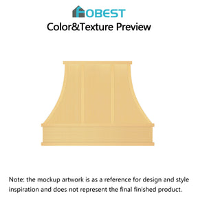 Fobest Custom Range Hood-FSS-61 Brushed Brass Range Hood  Metal Range Hood Custom Link
