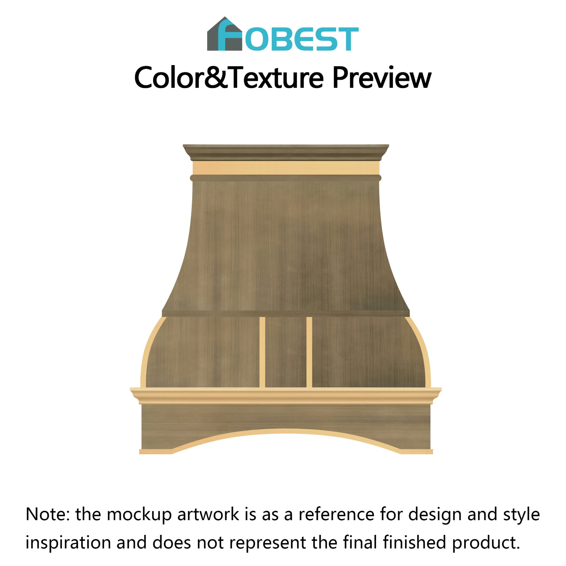 Fobest Custom Range Hood-FSS-279 Brass Metal Range Hood 50% Deposit Custom Link for Miguel